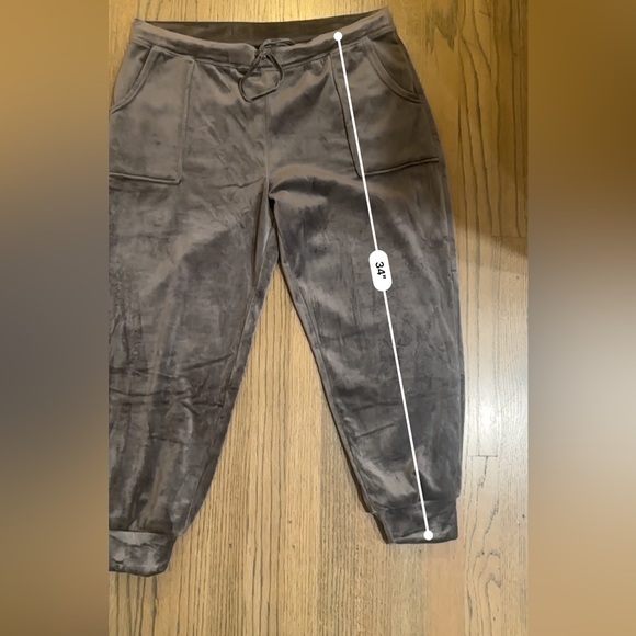House of Harlow 1960 Nicole Richie Gray Velour Joggers-Size XL - Picture 5 of 6